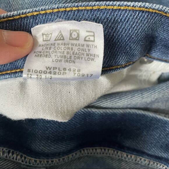 Lee Jeans Vintage 1990s Straight Leg Soft Worn Distressed 42 x 30 EUC - Picture 11 of 12